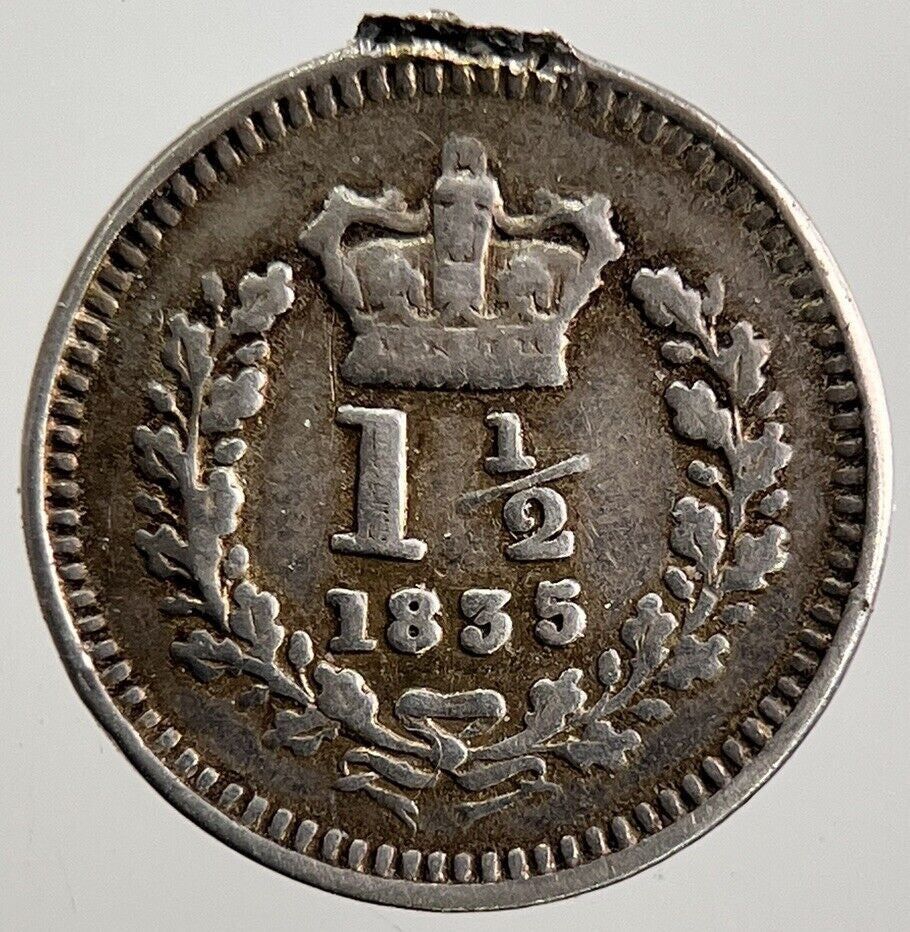 1835 William IV 1 - 1/2 Pence Silver Coin | Collectable Grade | a2602