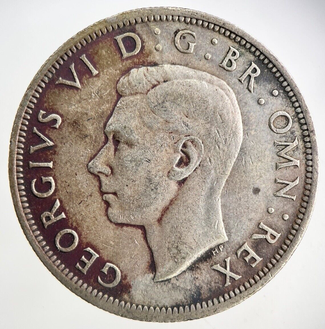 1944 George VI Half - Crown Silver Coin | Fine Collectable Grade