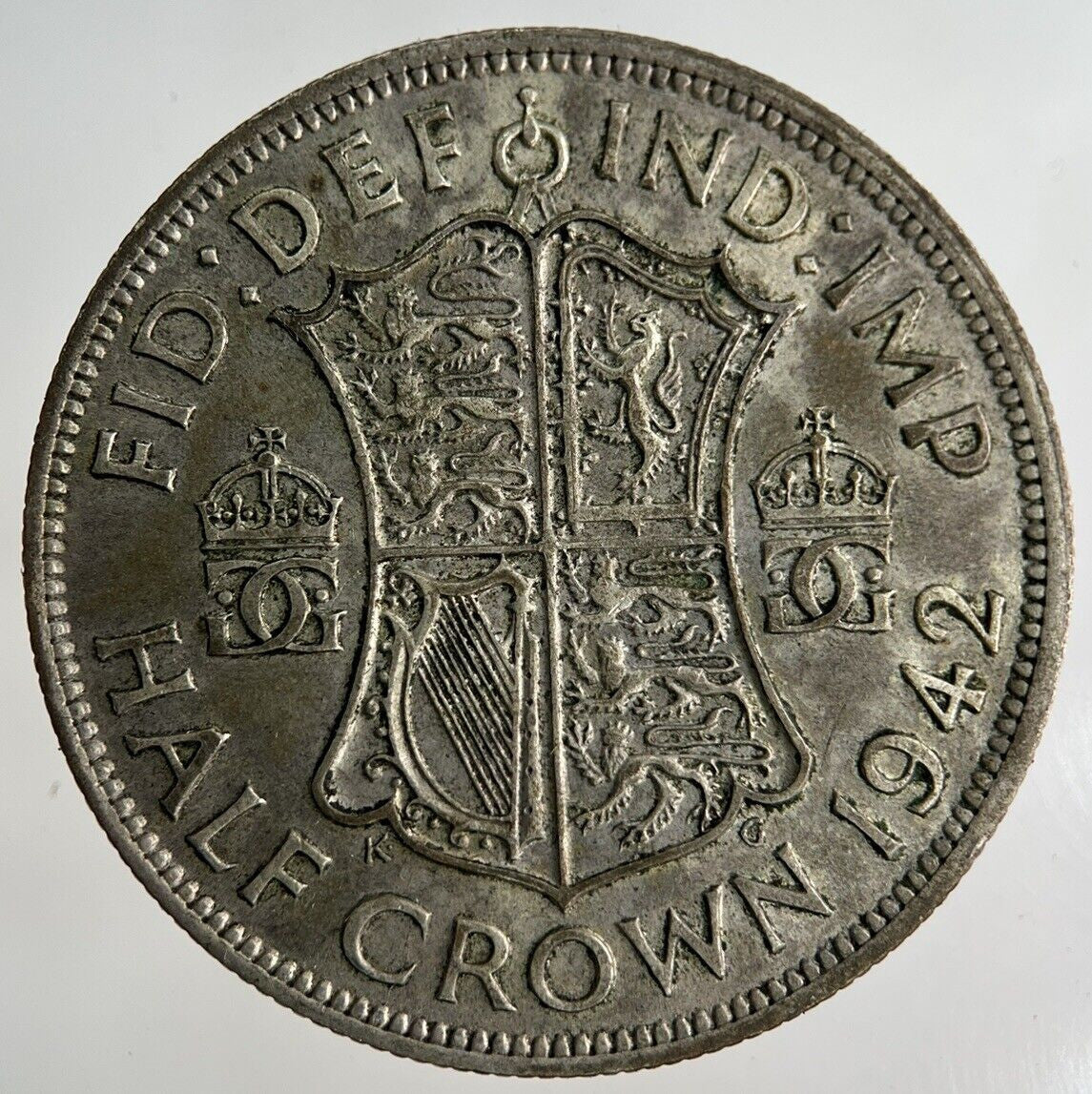 1942 George VI Half - Crown Silver Coin | Fine Collectable Grade