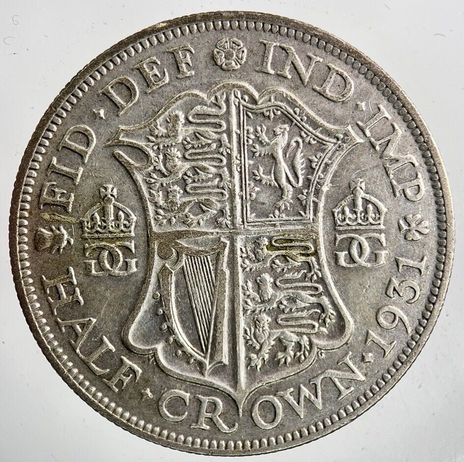 1931 George V Half - Crown Silver Coin | Fine Collectable Grade