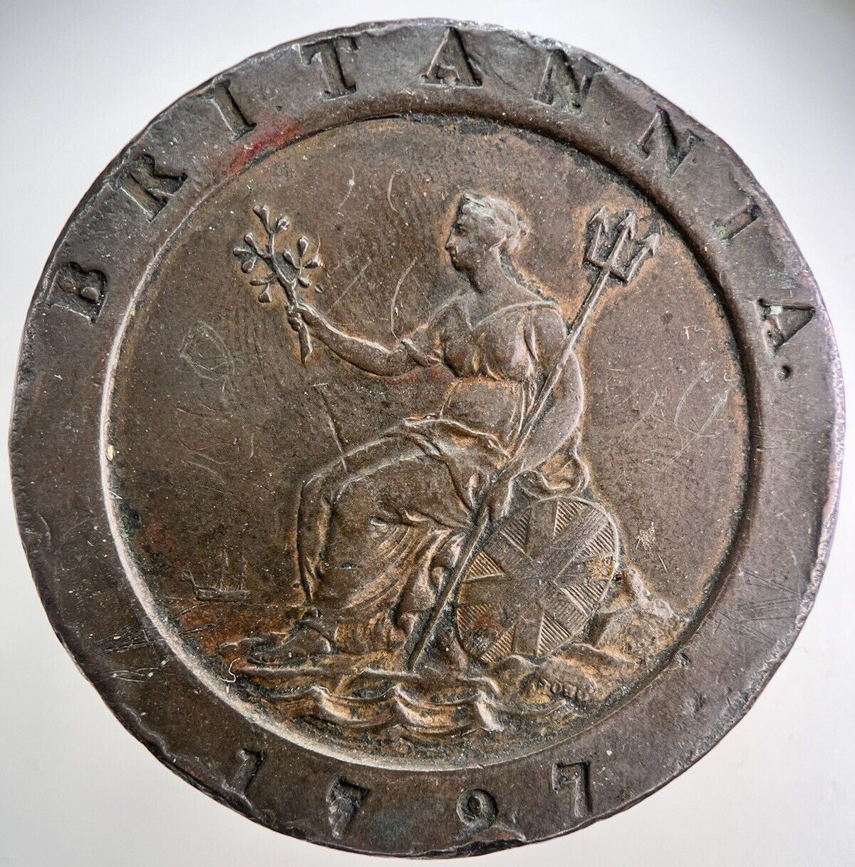 1797 George III Cartwheel Two - Pence Coin | Very High Grade | a3872