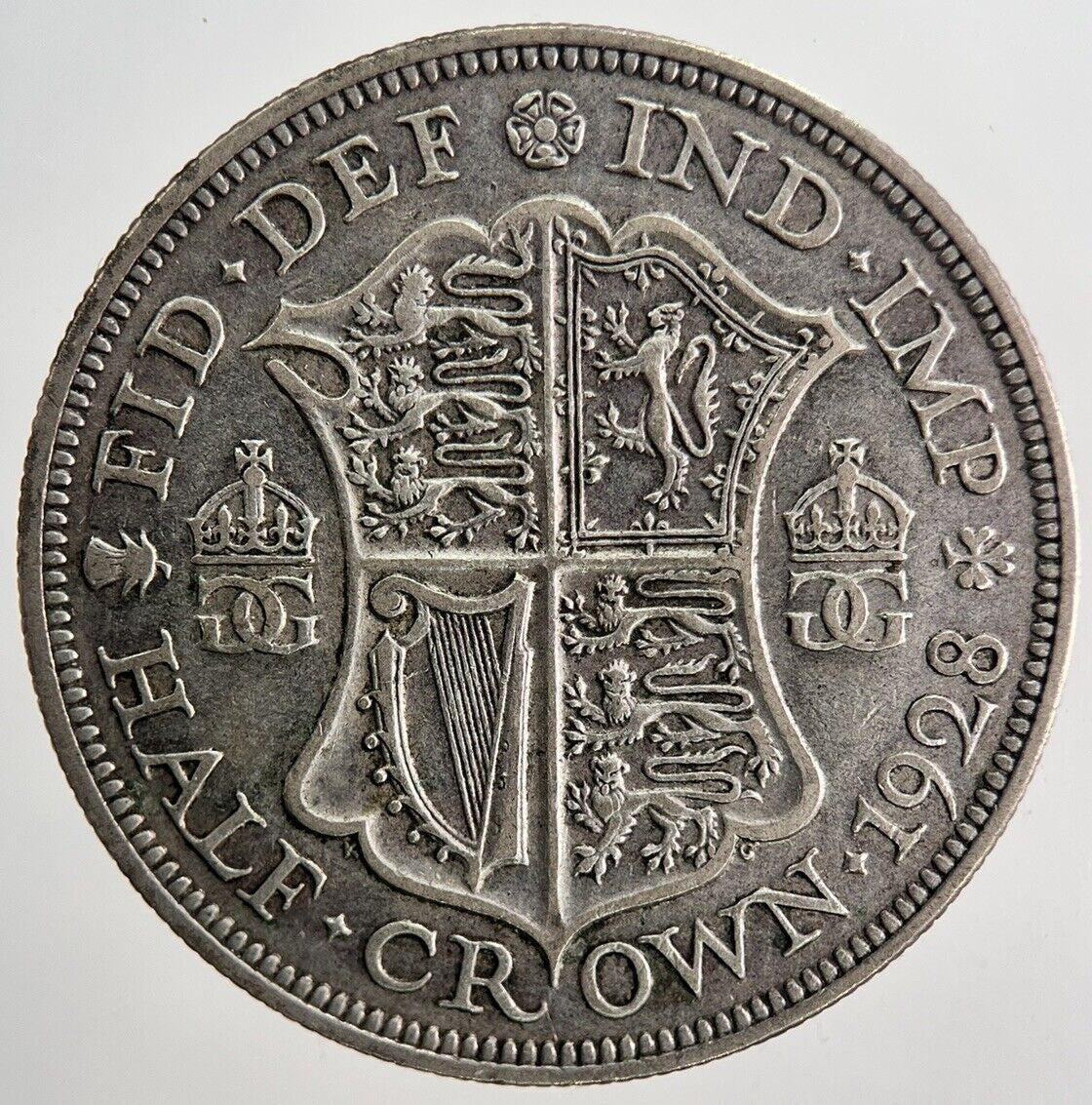 1928 George V Half - Crown Silver Coin | Fine Collectable Grade | a6715