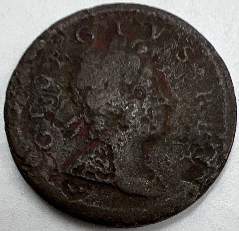 1718 Half - Penny George I 1st | British Copper Coin | Fair Grade | a172