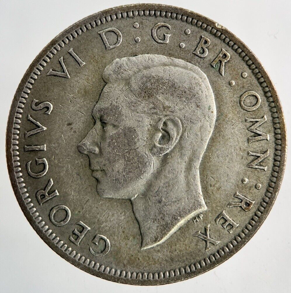 1945 George VI Half - Crown Silver Coin | Fine Collectable Grade
