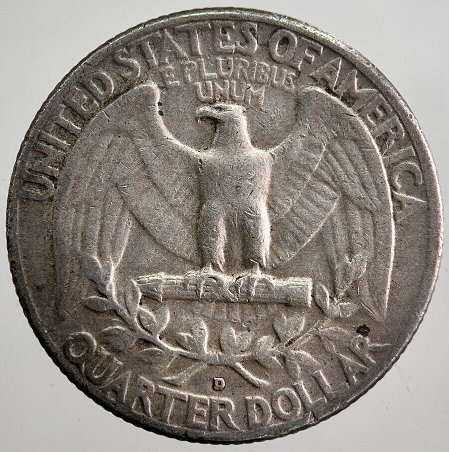 1960 - D US USA Quarter Dollar Silver Coin | Fine Collectable Grade | a7940