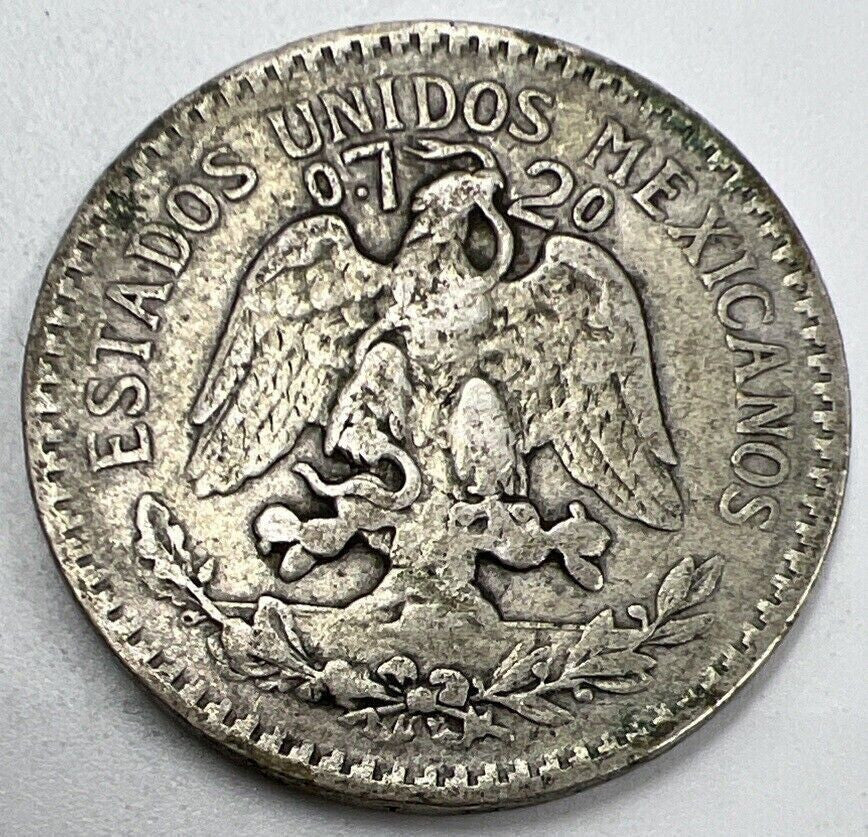 1920 - M 50 Centavos Mexico Silver Coin | Fine Collectable Grade | a1404