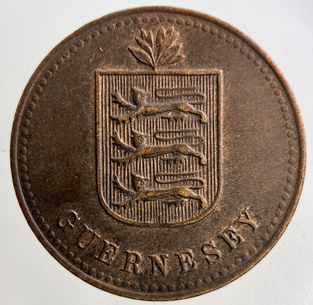 1920 Guernsey 4 Doubles Coin | Fine Collectable Grade