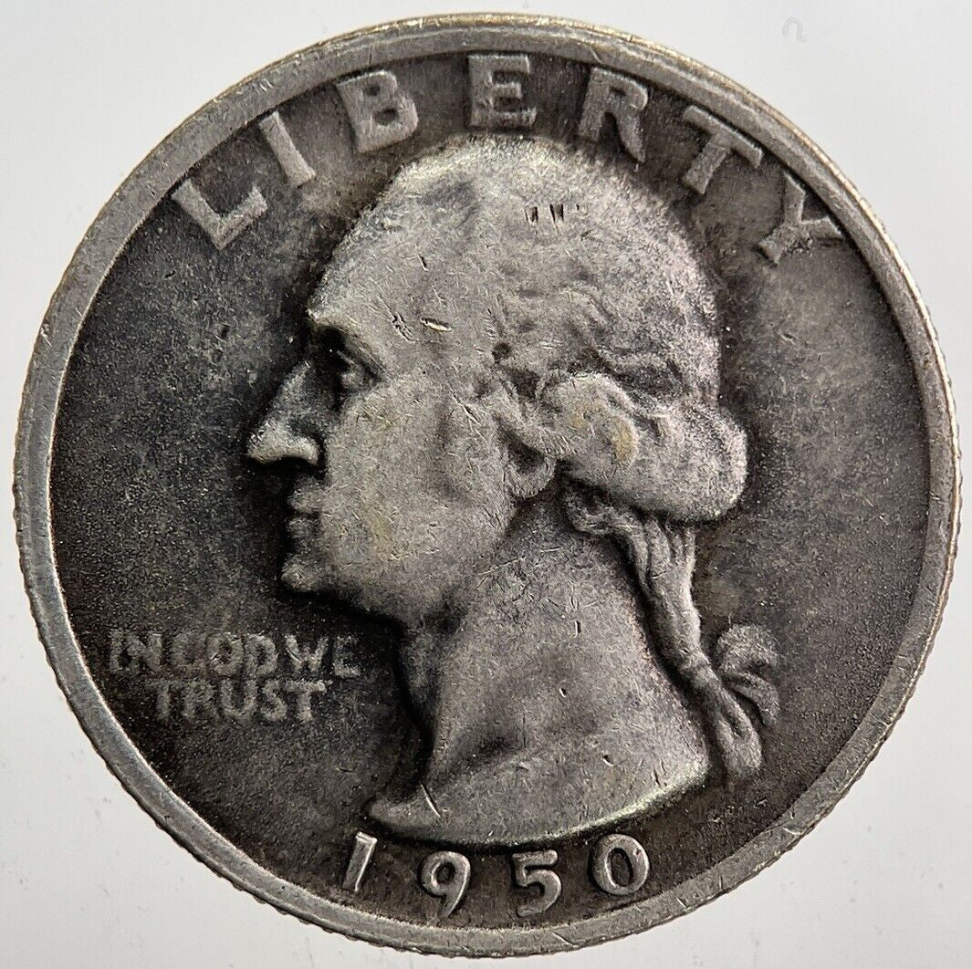 1950 - D US USA Quarter Dollar Silver Coin | Collectable Grade | a7957