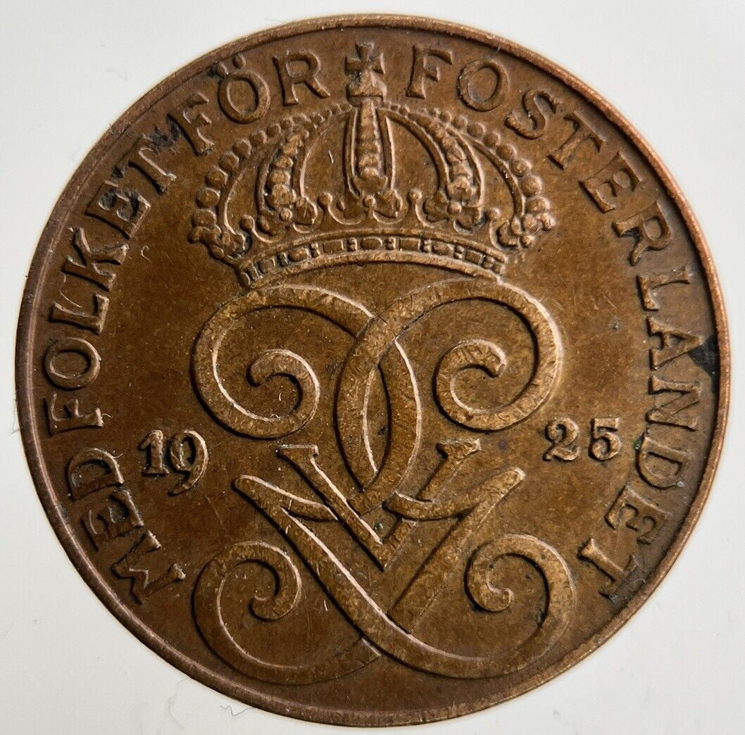 1925 Sweden 2 Ore Coin | Fine Collectable Grade