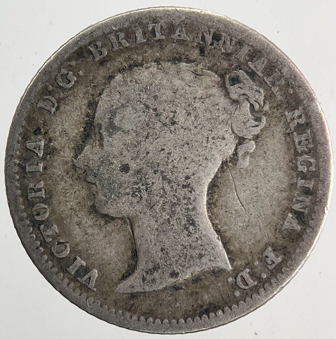 1854 Victoria Four - Pence Groat Silver Coin | Fine Collectable Grade | a9973