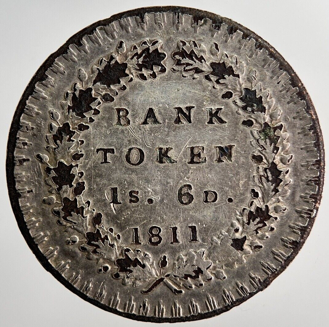 1811 George III 6D 1 Shilling Bank Token Coin | Collectable Grade | a6309