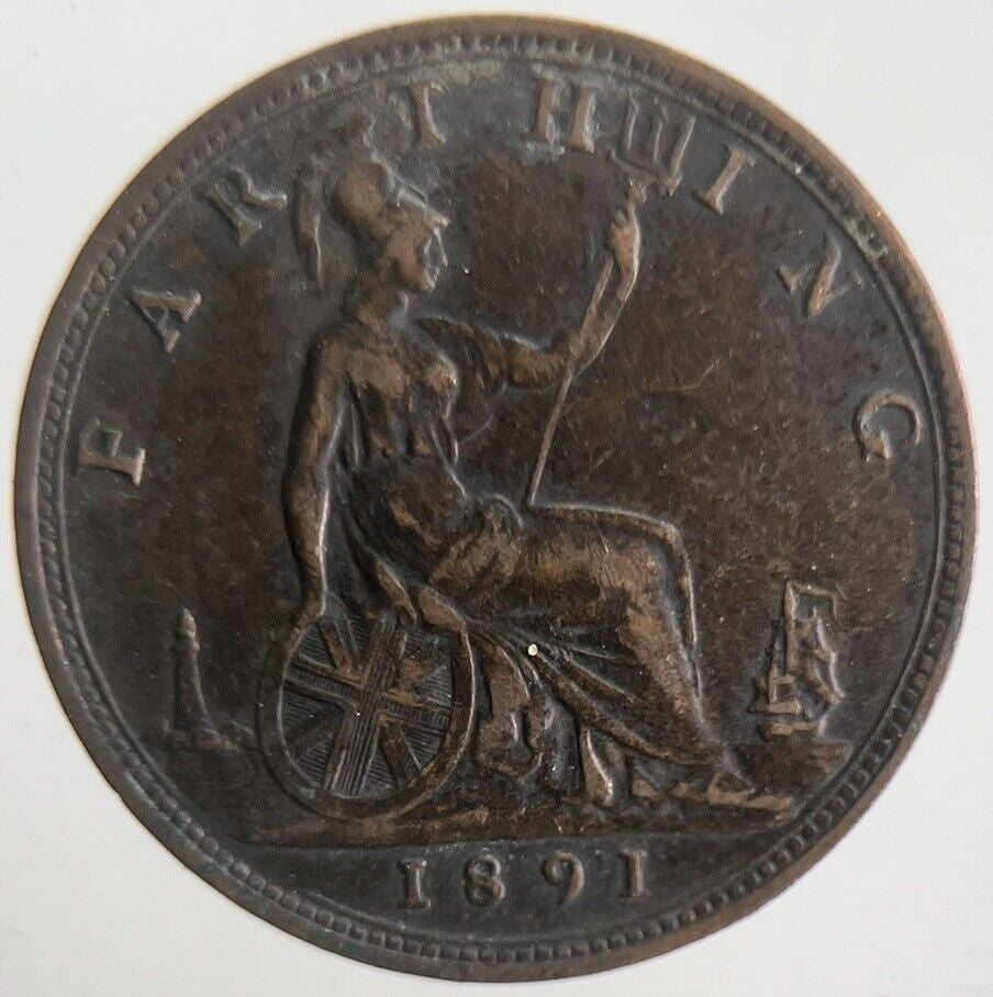 1891 Victoria Farthing Coin | Very High Grade | a4558