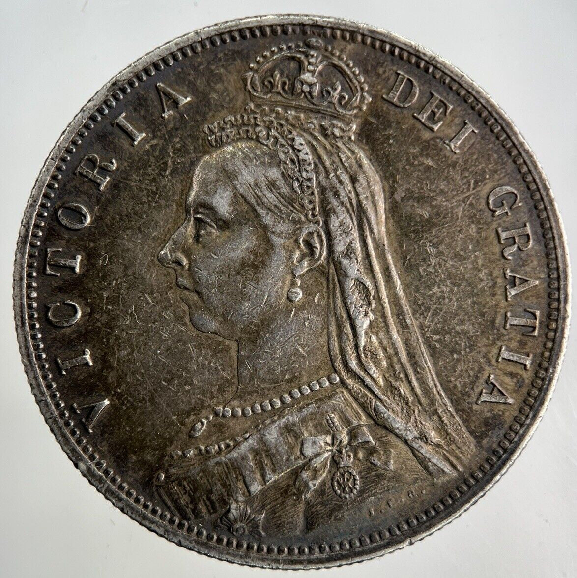 1887 Victoria Half - Crown Silver Coin | Very High Grade