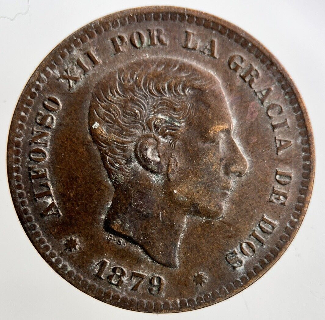 1879 Spain 5 Centimos Coin | Very High Grade