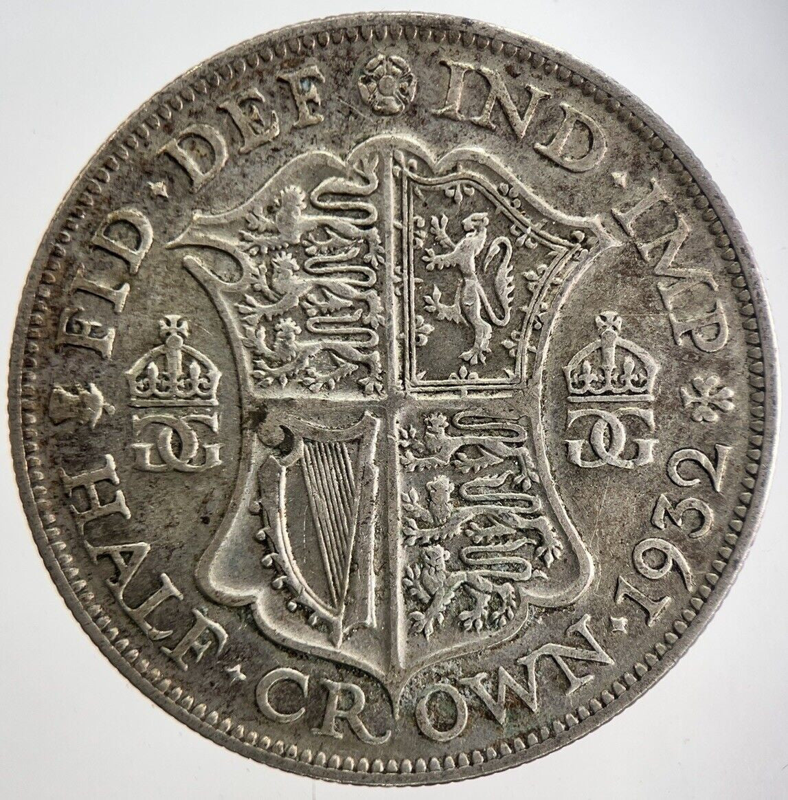 1932 George V Half - Crown Silver Coin | Fine Collectable Grade