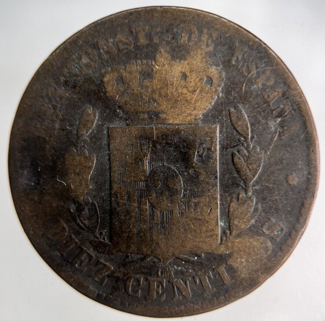1878 Spain 10 Centimos Coin | Collectable Grade