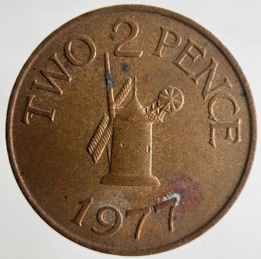 1977 Bailiwick Of Jersey 2p Two 2 Pence Coin | Fine Collectable Grade