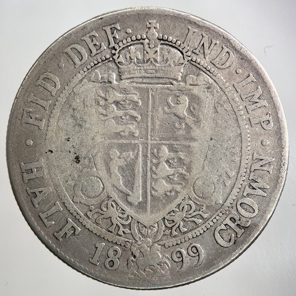1899 Victoria Half - Crown Silver Coin | Collectable Grade