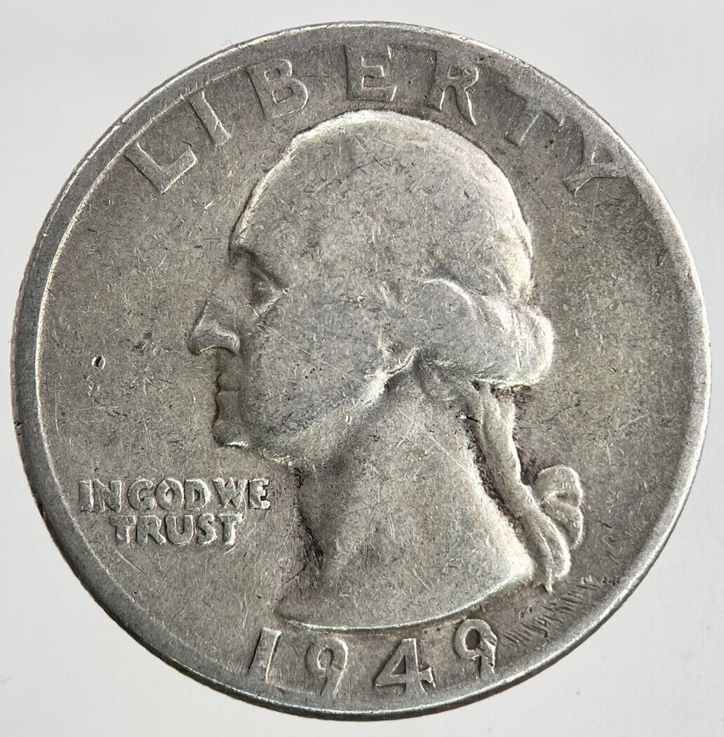 1949 - D US USA Quarter Dollar Silver Coin | Collectable Grade
