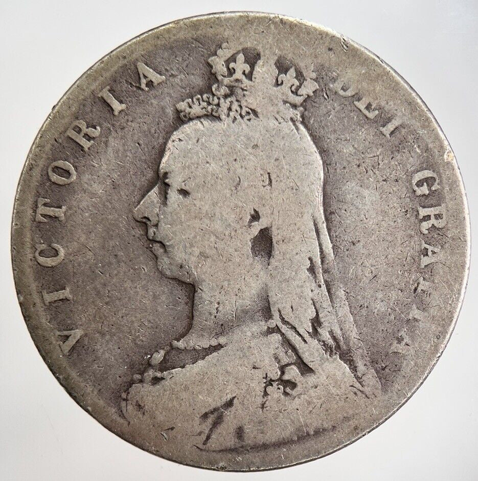 1890 Jubilee Head Victoria Half - Crown Silver Coin | Fair Grade | a2465