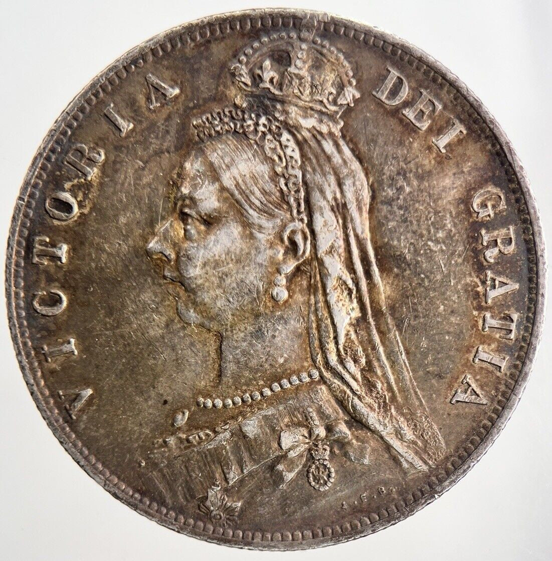 1889 Victoria Half - Crown | British Silver Coin | Very High Grade | a6903