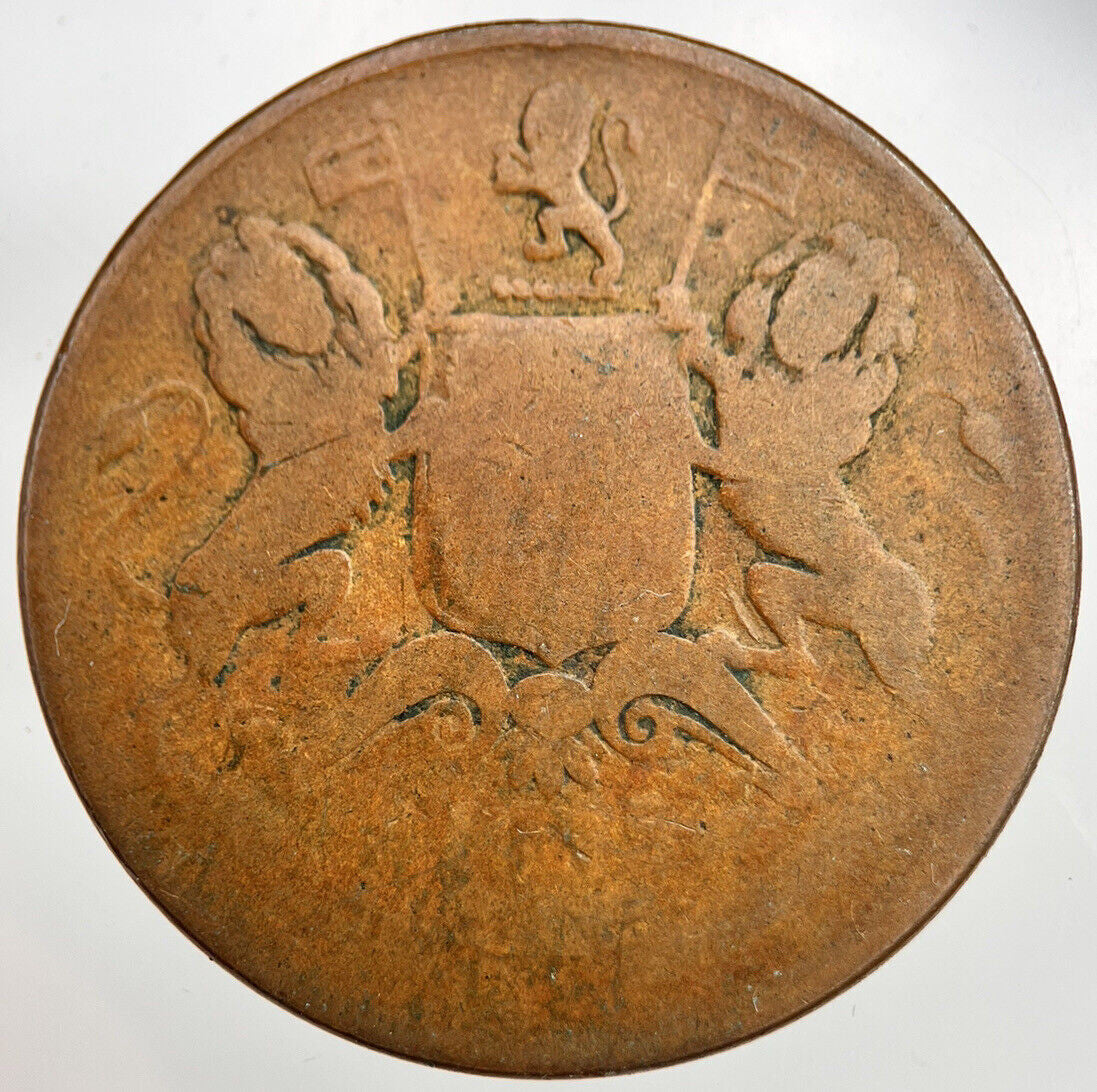 1835 Indian Half Anna Coin | Fair Grade | a1648