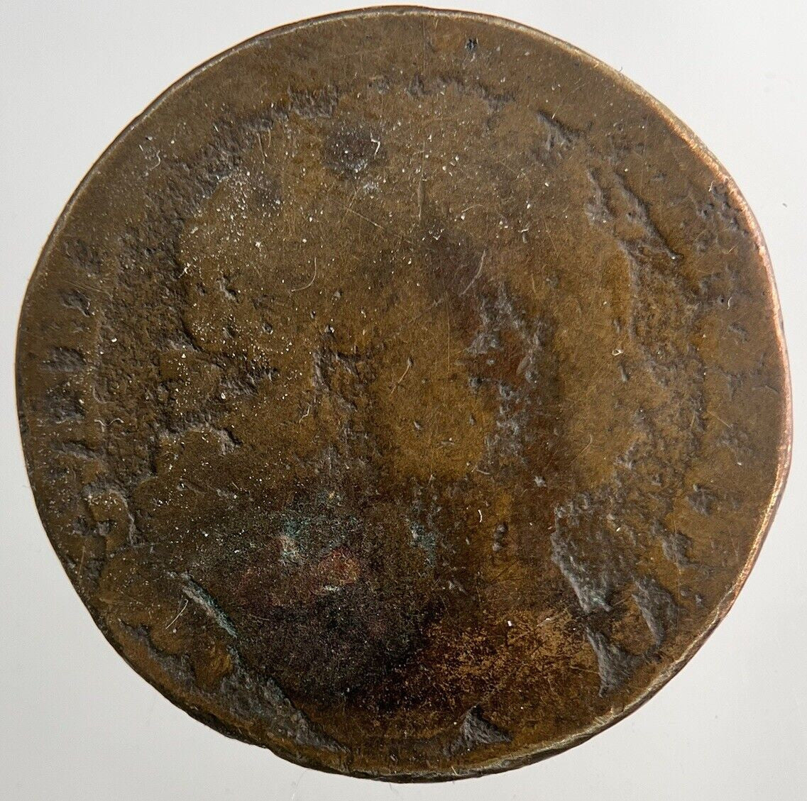 1693 William III & Mary Irish Hibernia Half - Penny Coin | Collectable Grade a9214