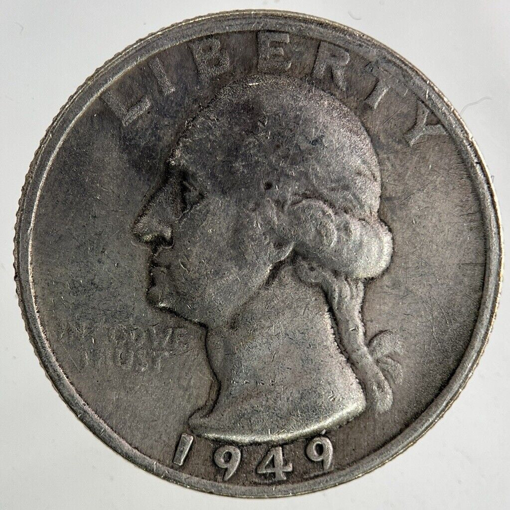 1949 - D US USA Quarter Dollar Silver Coin | Fine Collectable Grade