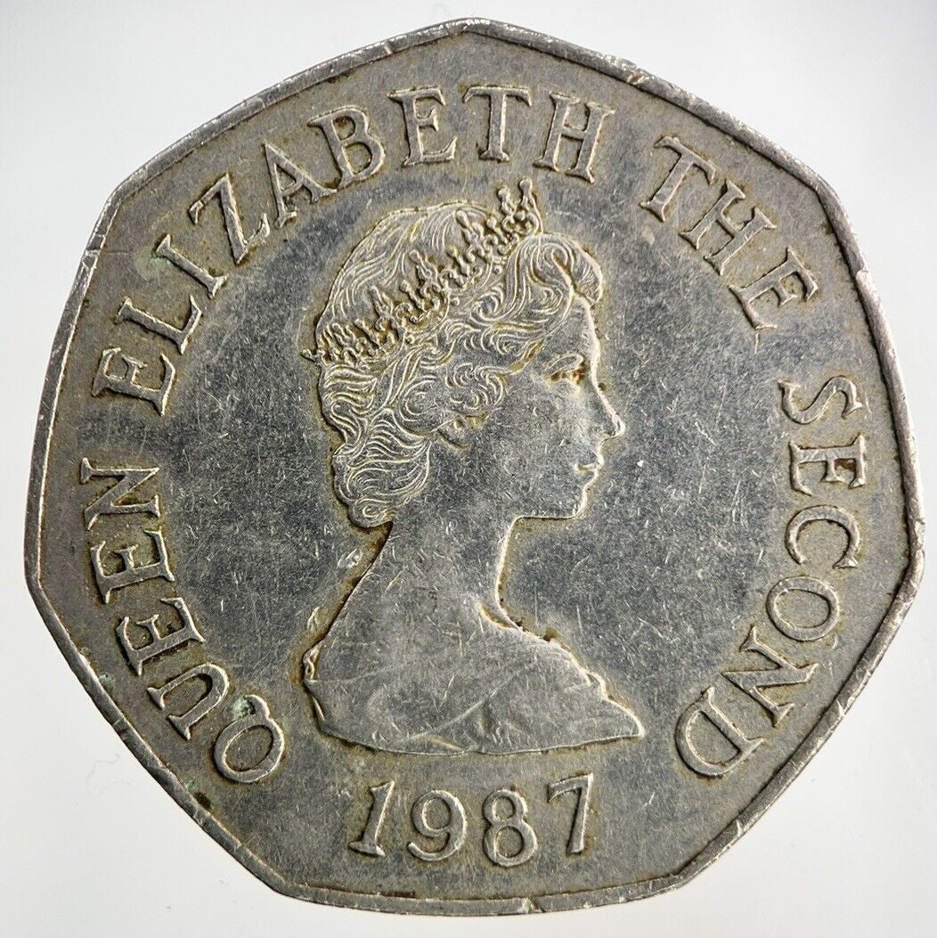 1987 Jersey 50p Fifty - Pence Coin | Fine Collectable Grade
