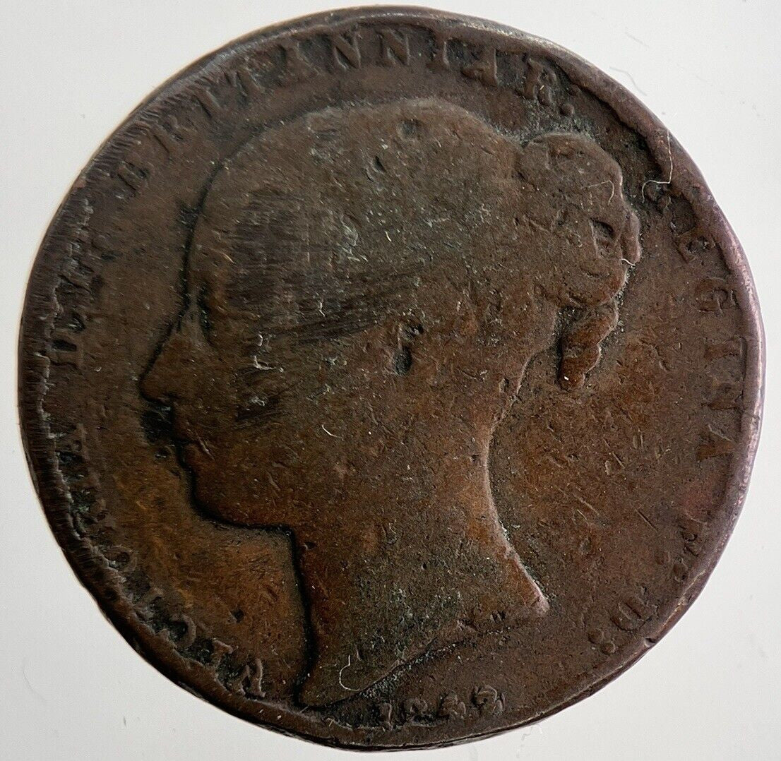 1842 Gibraltar One Quart Coin | Fine Collectable Grade | a5253