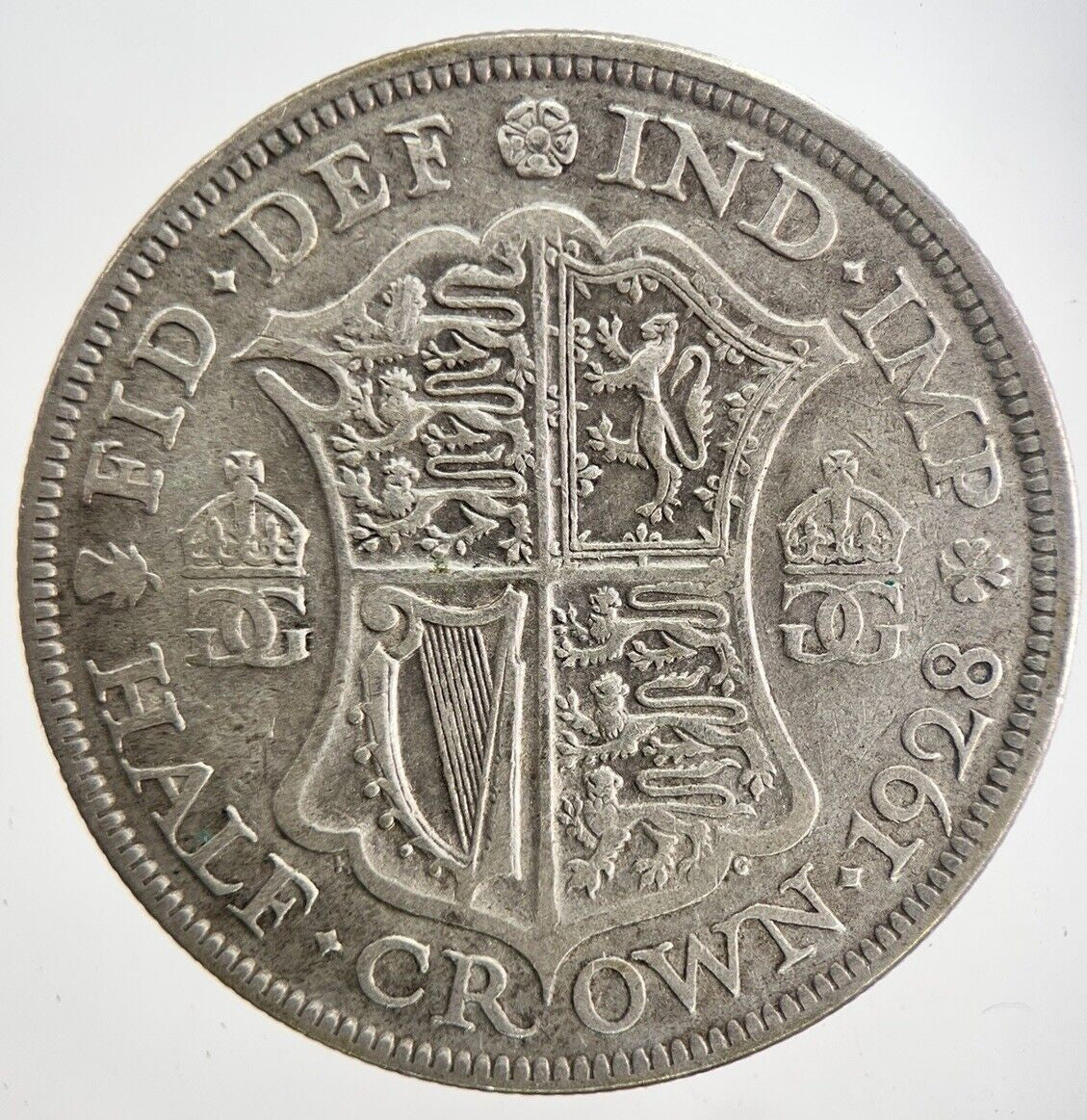 1928 George V Half - Crown Silver Coin | Fine Collectable Grade
