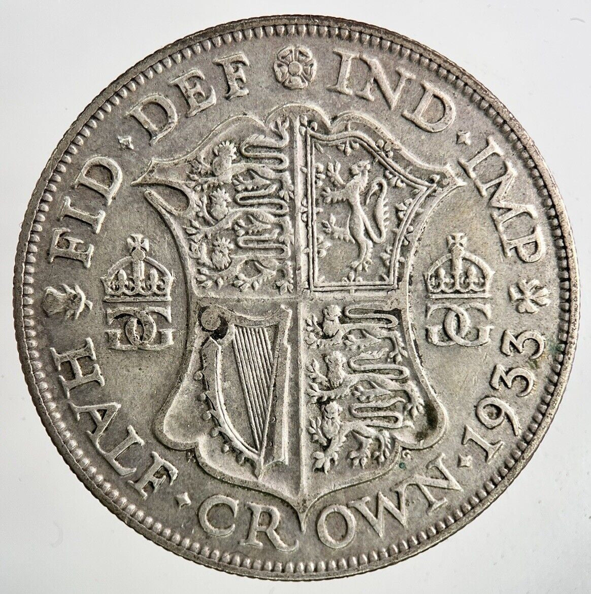 1933 George V Half - Crown Silver Coin | Fine Collectable Grade