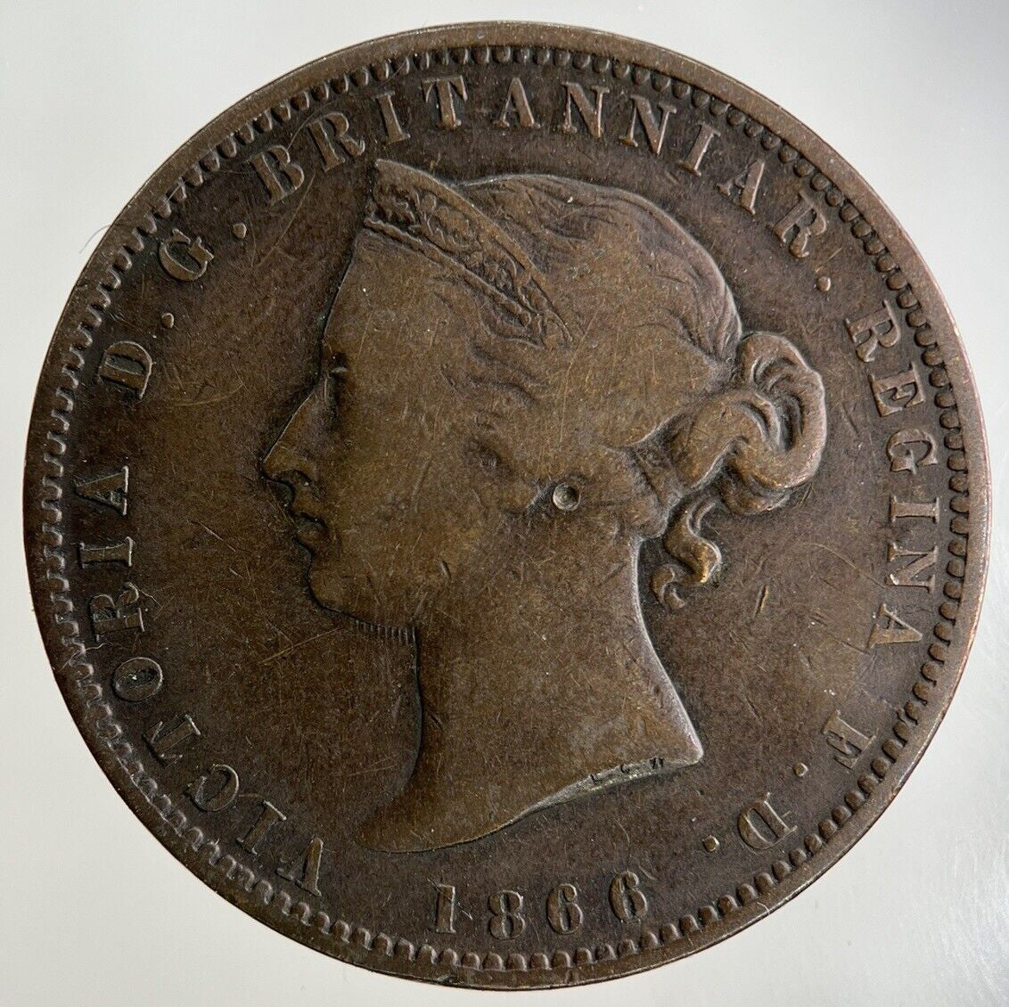 1866 Jersey 1/13th One Thirteenth Shilling Coin | Fine Collectable Grade