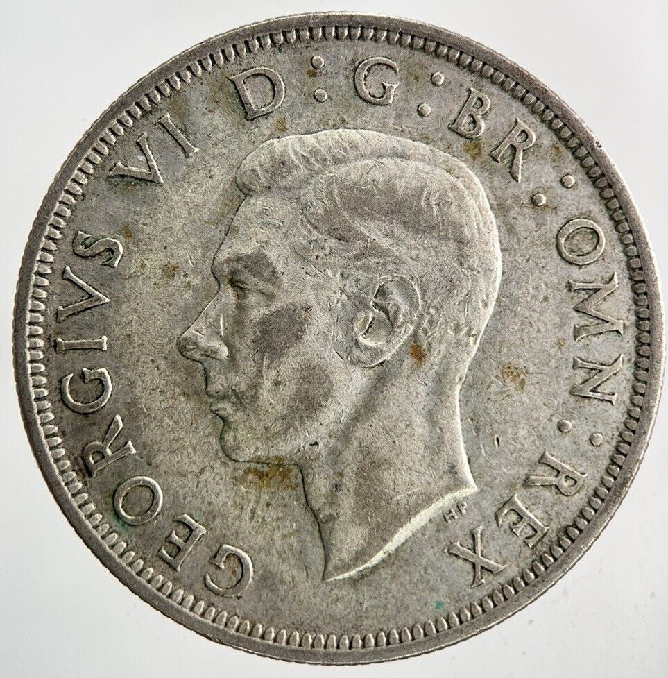1945 George VI Half - Crown Silver Coin | Fine Collectable Grade