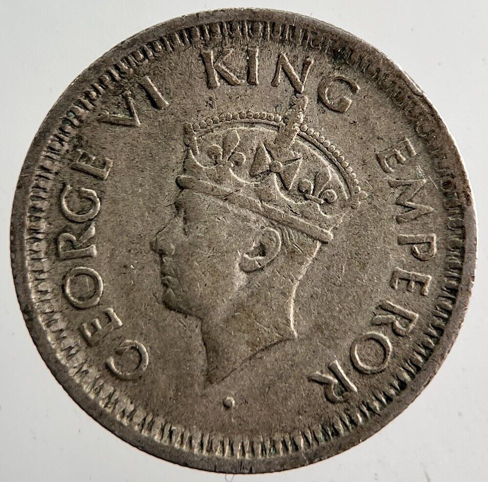1944 India 1/4 Quarter Rupee Silver Coin | Collectable Grade