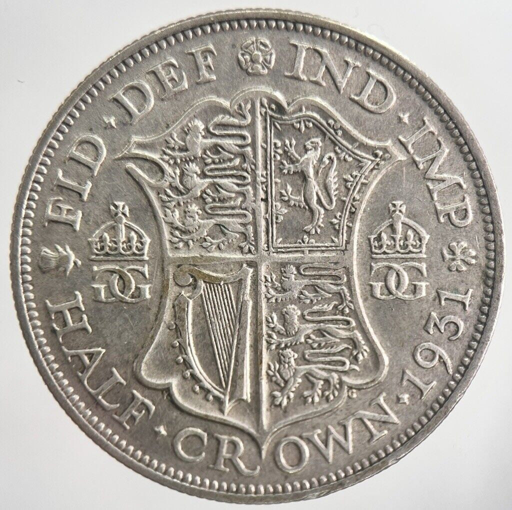 1931 George V Half - Crown Silver Coin | Fine Collectable Grade | a6322