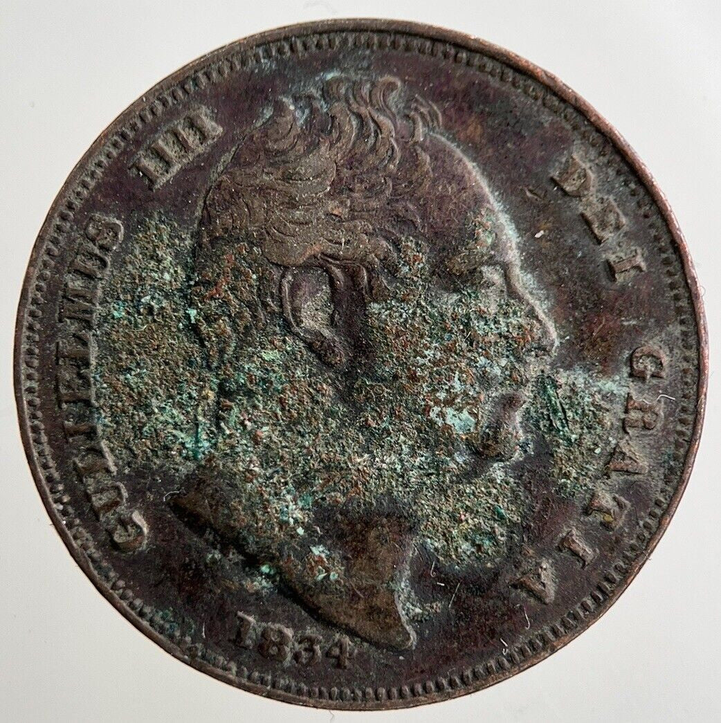 1834 William IV Farthing Coin | Very High Grade