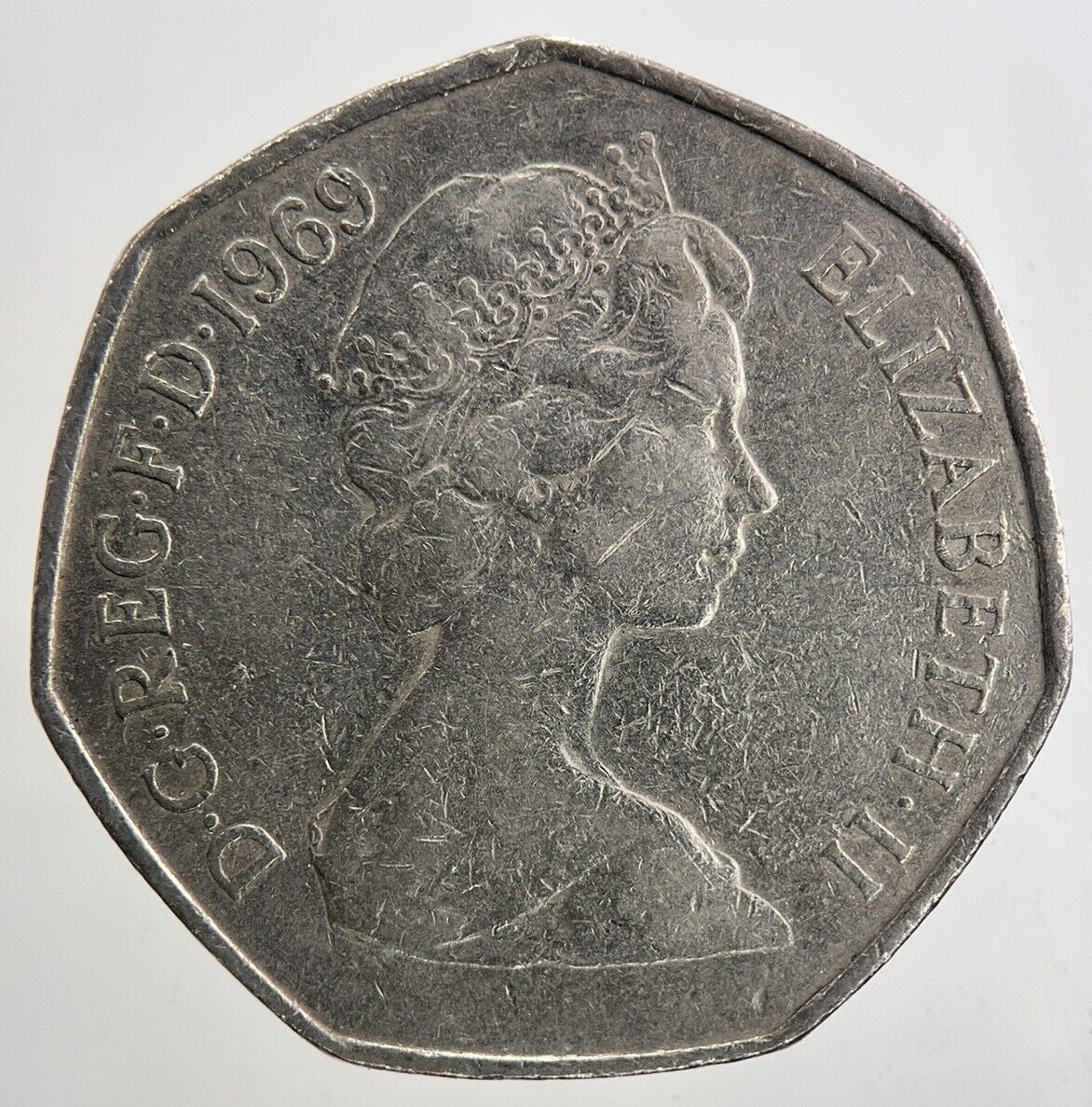 1969 Elizabeth II 2nd 50p 50 Fifty - Pence Coin | Fine Collectable Grade