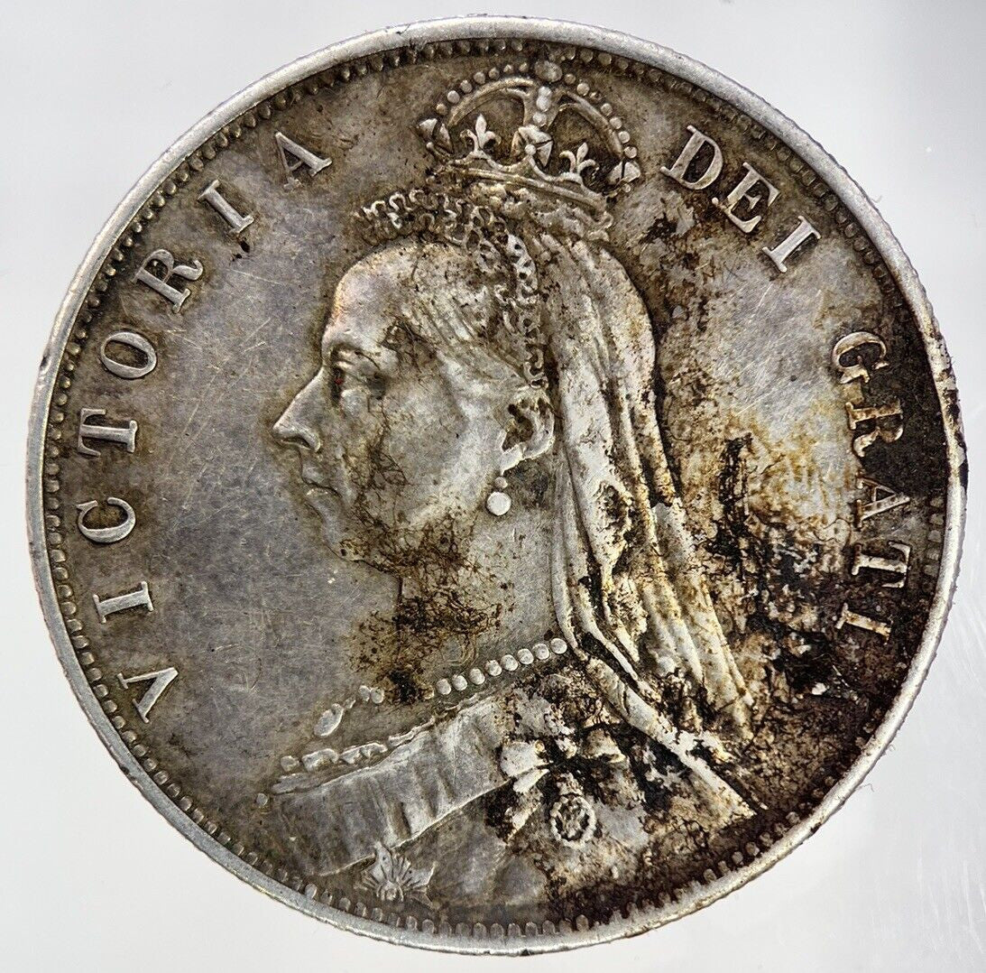1887 Victoria Half - Crown Silver Coin | Very High Grade