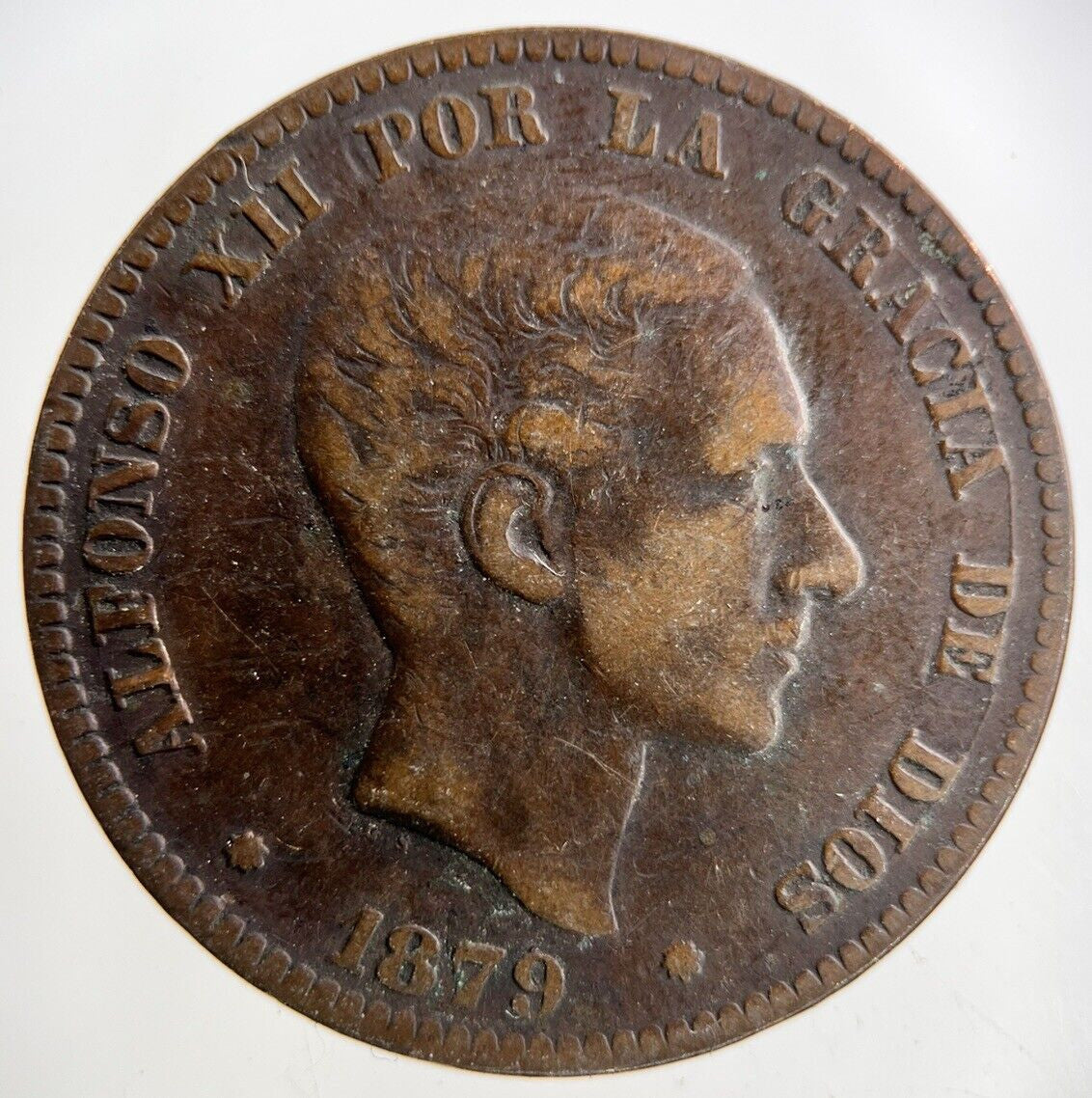 1879 Spain 10 Centimos Coin | Collectable Grade