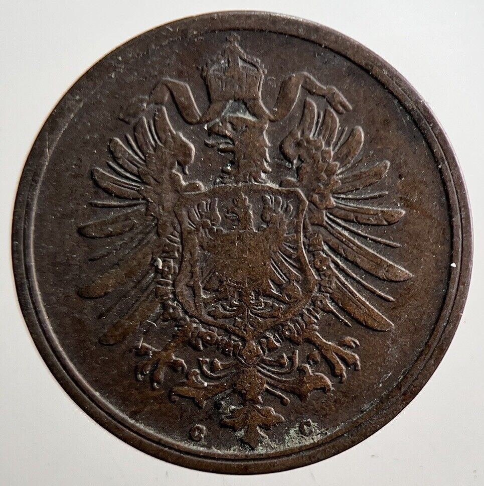 1875 Germany 2 Pfennig Coin | Fine Collectable Grade | a3552