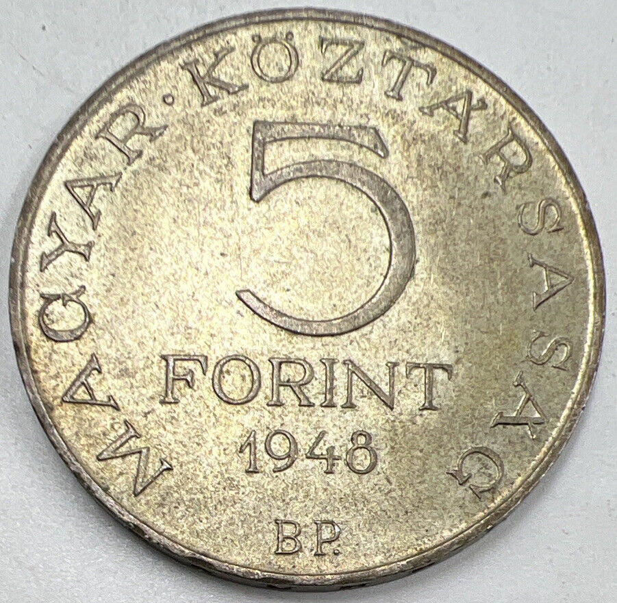 1948 - BP 5 Forint | Hungary Silver Coin | Collectable Grade | a900
