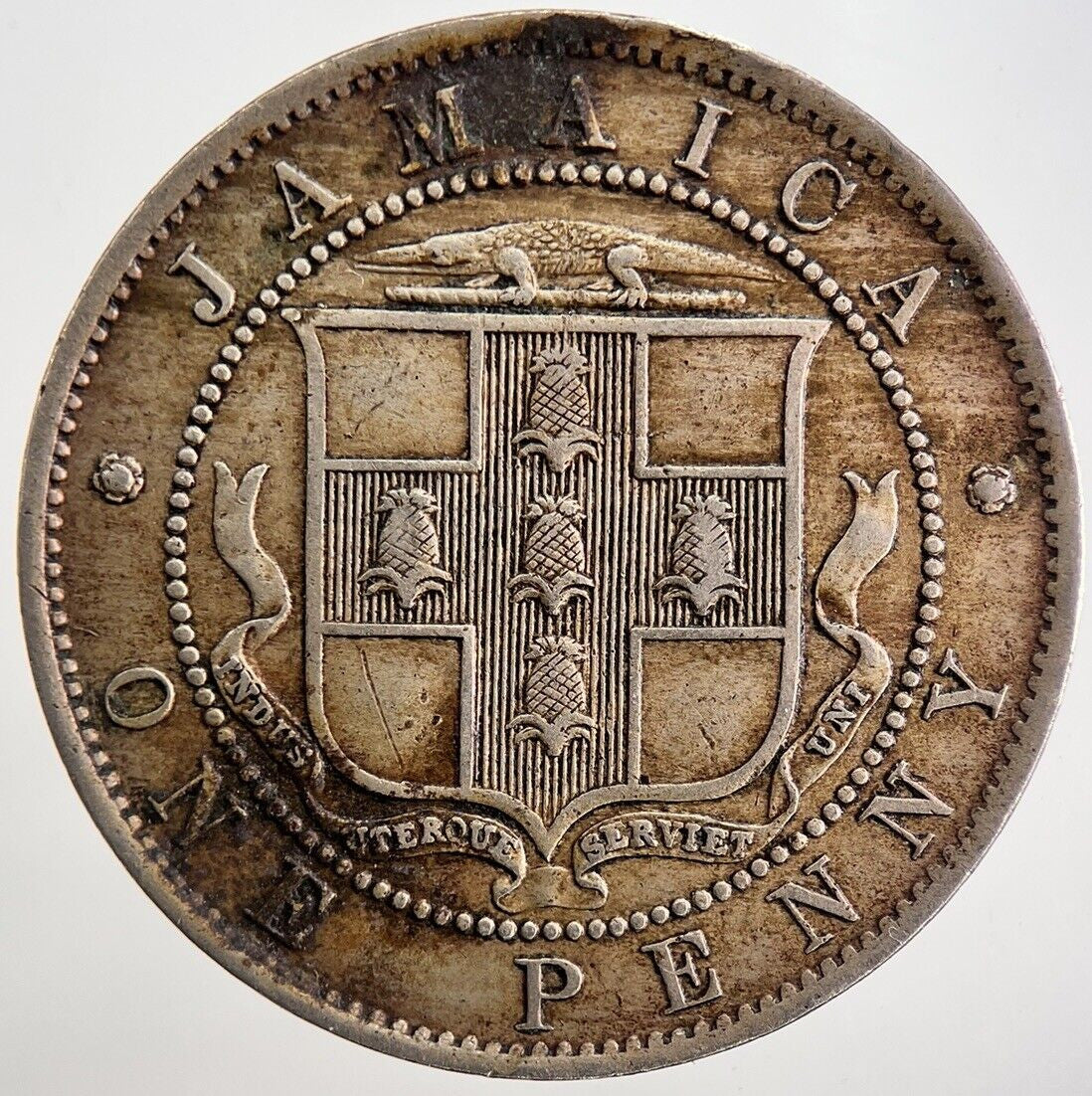 1906 Jamaica Edward VII One Penny Coin | Very High Grade | a5638