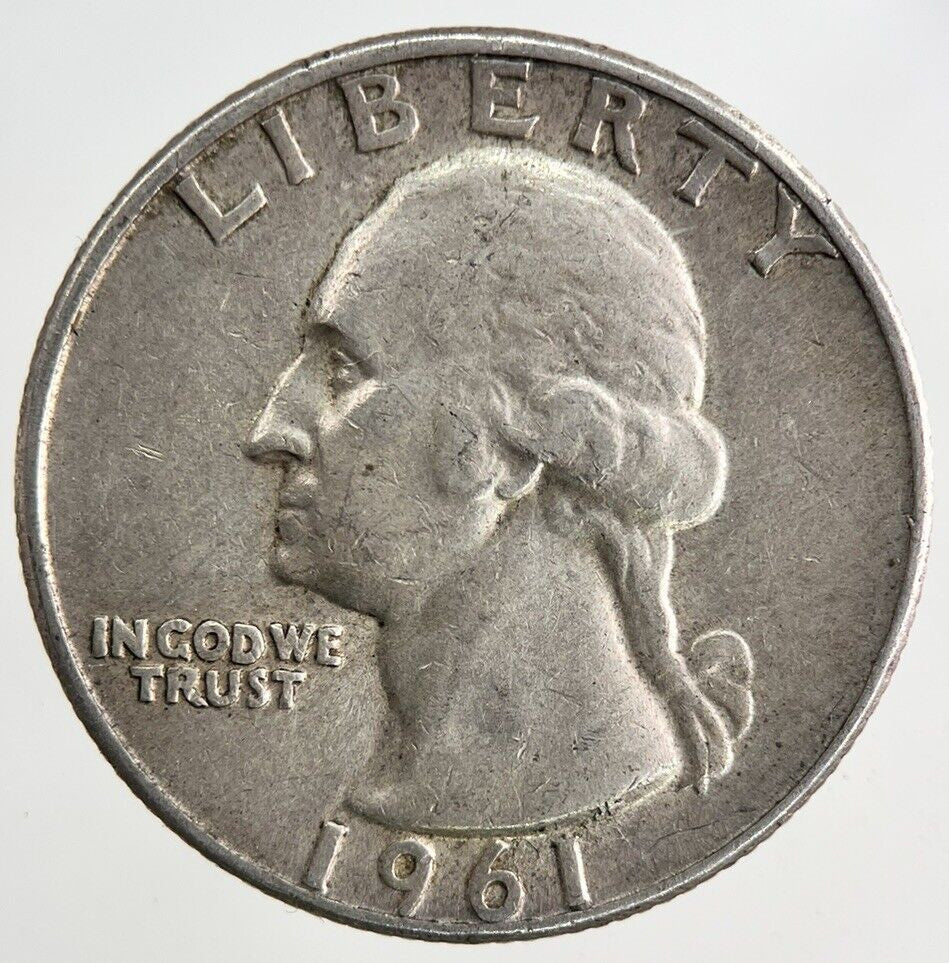 1961 - D US USA Quarter Dollar Silver Coin | Fine Collectable Grade