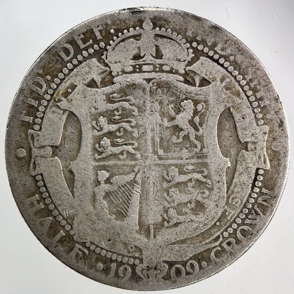 1909 Edward VII Half - Crown Silver Coin | Collectable Grade