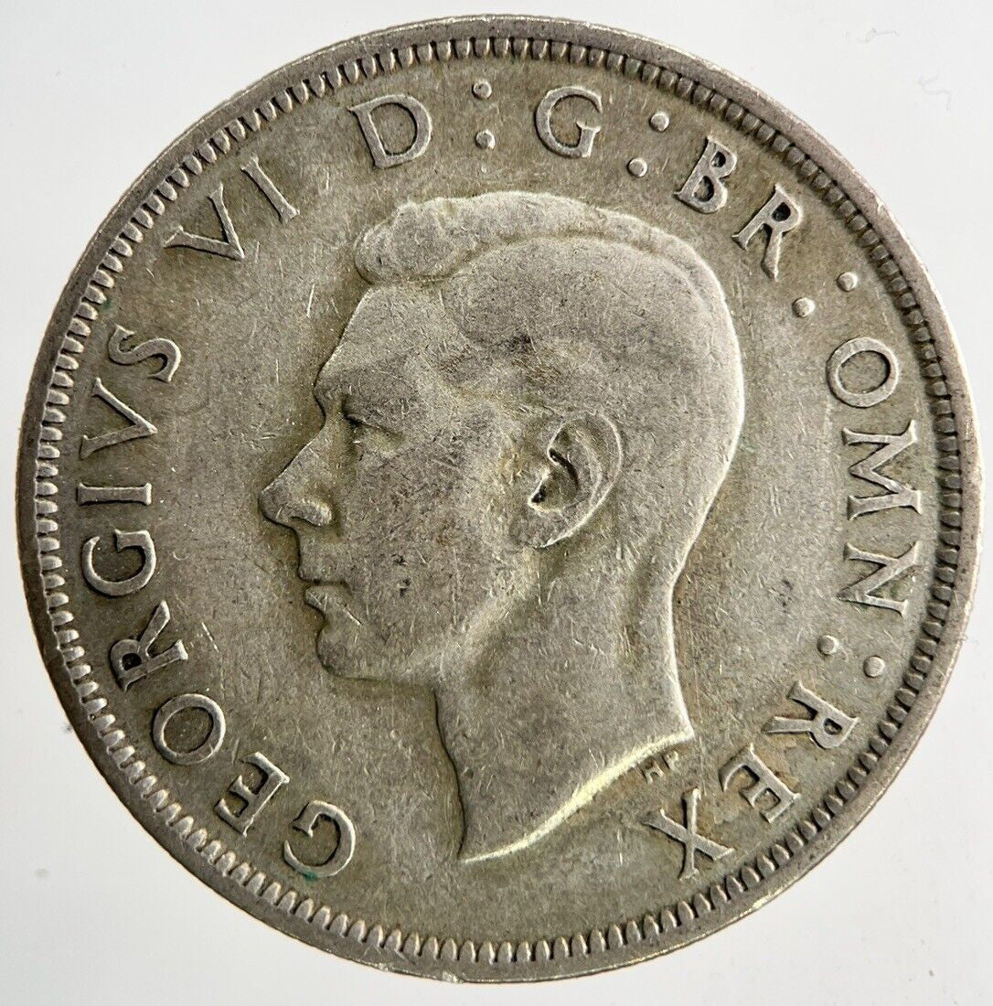 1945 George VI Half - Crown Silver Coin | Fine Collectable Grade
