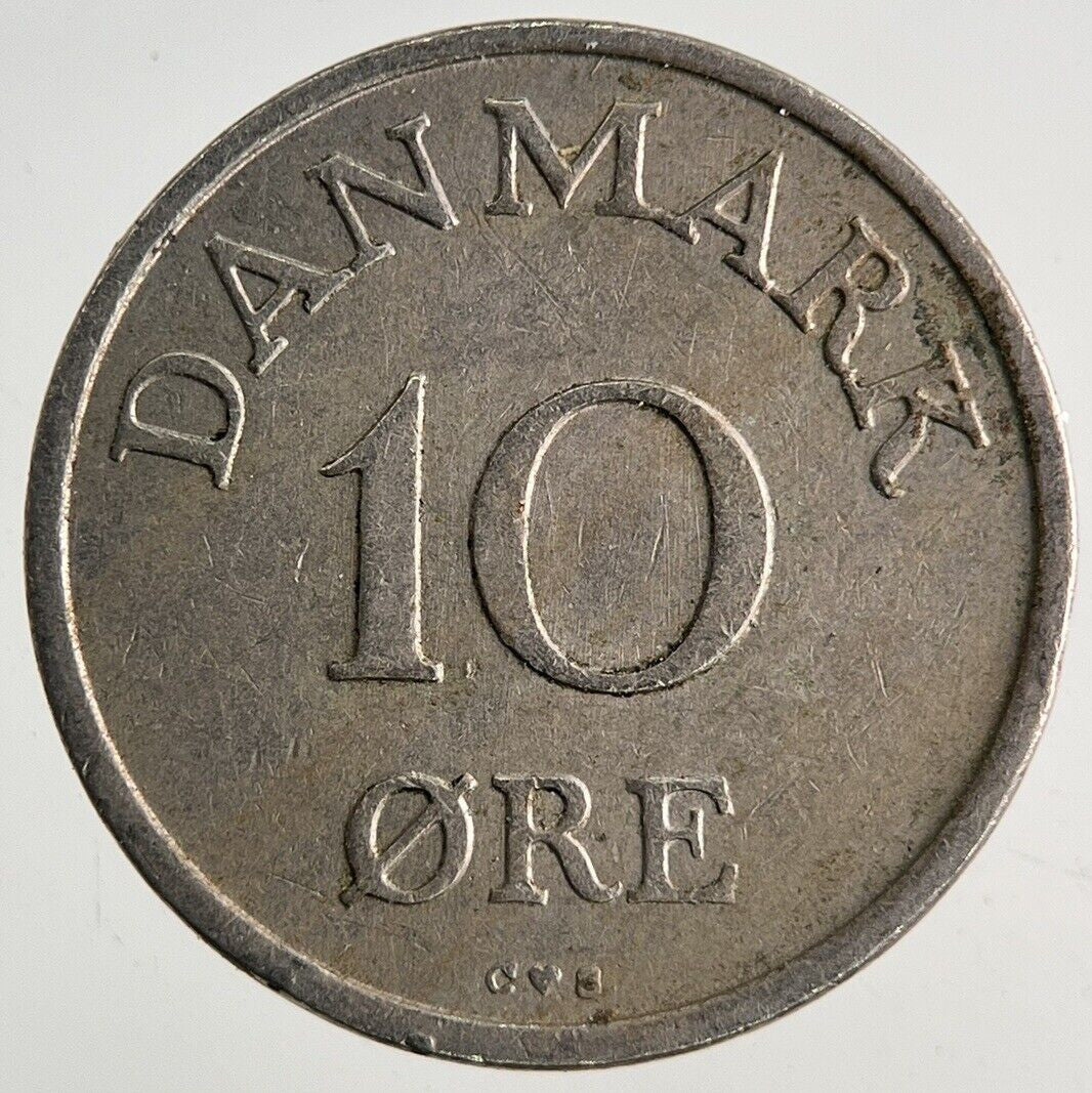 1957 Denmark 10 Ore Coin | Fine Collectable Grade