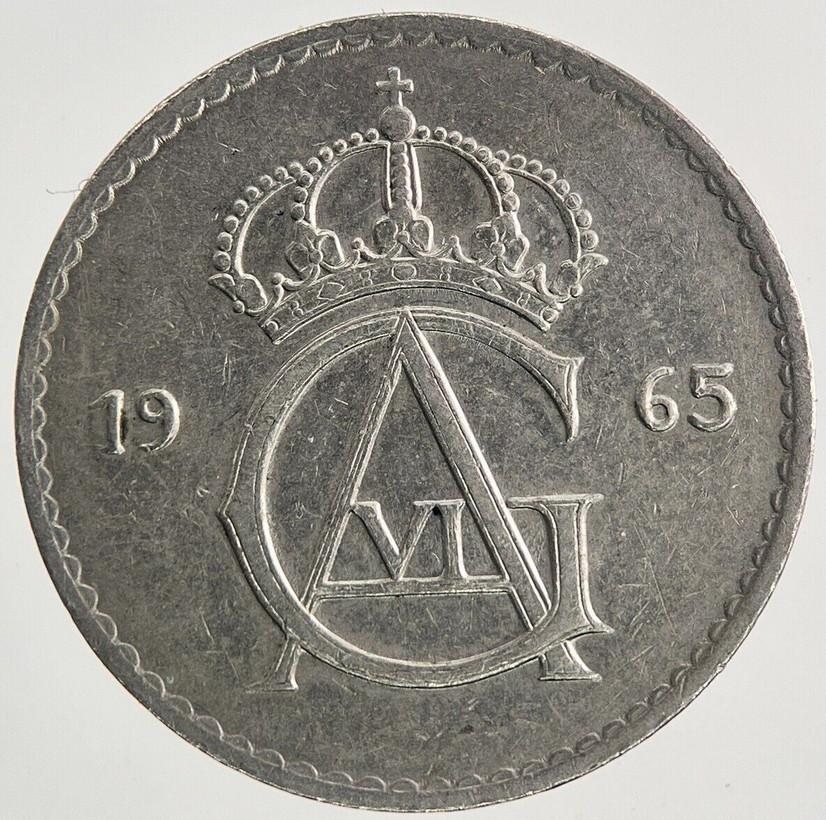 1965 Sweden 50 Ore Coin | Very High Grade