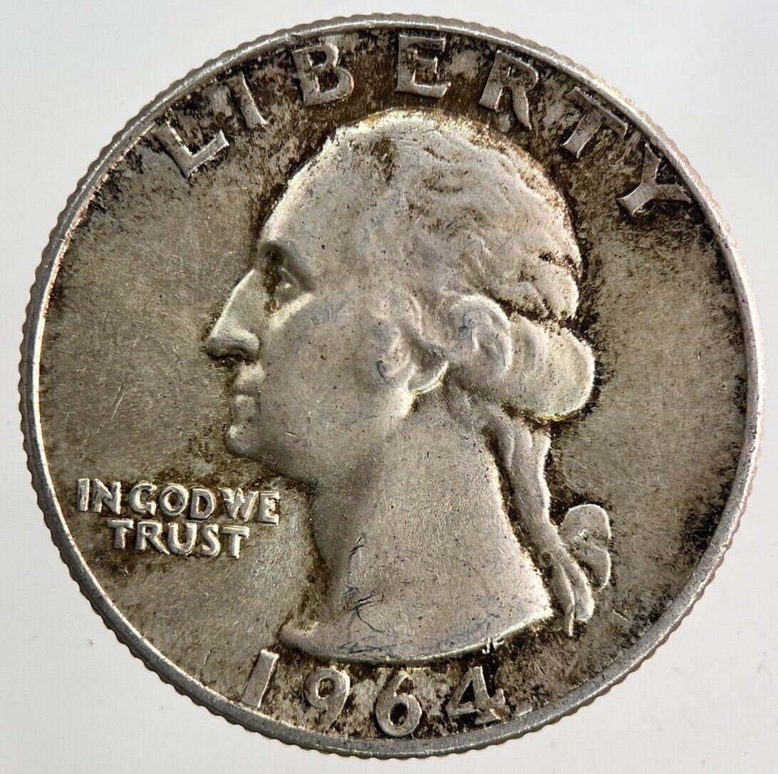 1964 US USA Quarter Dollar Silver Coin | Very High Grade
