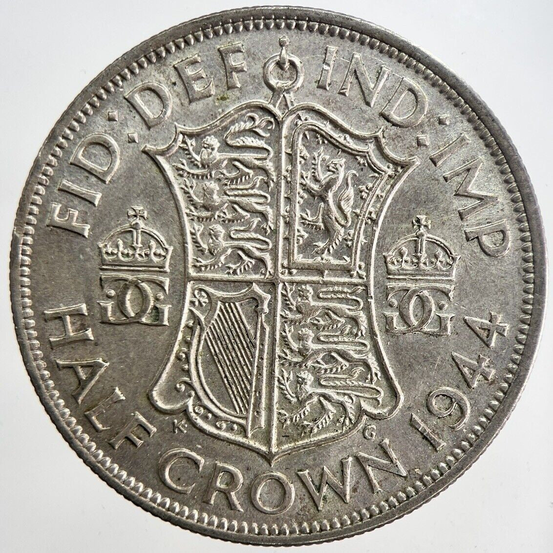 1944 George VI Half - Crown Silver Coin | Very Fine Grade | a6204